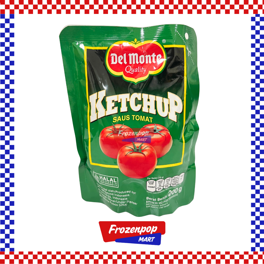 

Delmonte Ketchup Saus Tomat Pouch 200gr / Delmonte Saus Tomat 200gr Pouch