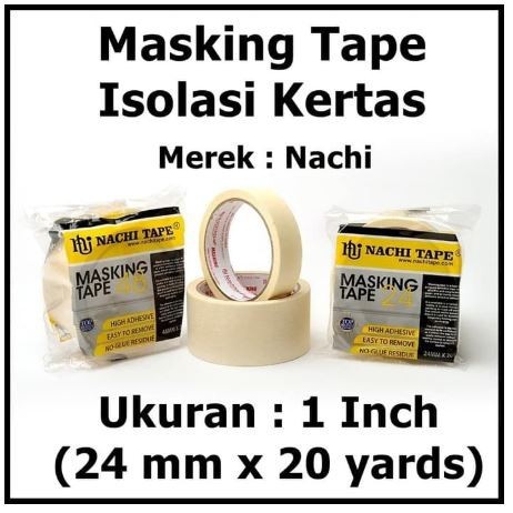 

ACHI MASKING TAPE /LAKBAN KERTAS 1IN NACHI