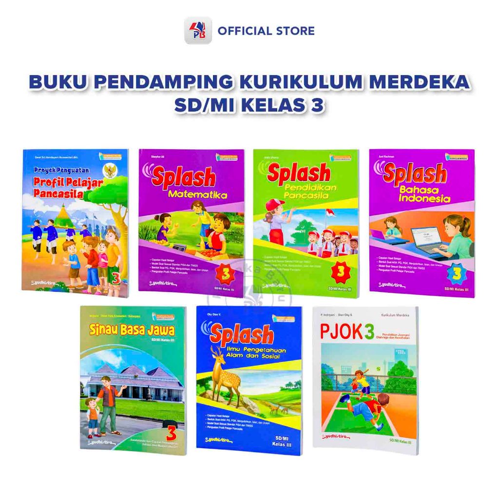 Buku Pendamping kurikulum merdeka SD Mi Kelas 3 / Sinau Basa Jawa  / SPLASH Bahasa Indonesia / Panca
