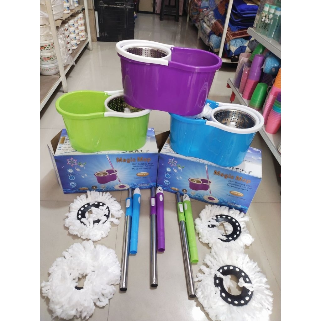 Alat Pel Lantai Magic Mop HA Otomatis Stainless