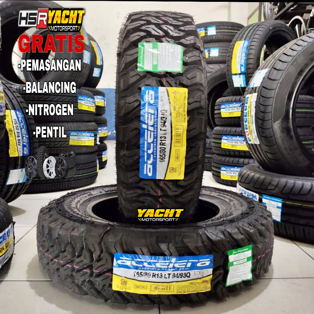 ban mobil cangkul  type offroad ring 13 accelera m/t-01 165 80 R13 ban mobil tubles