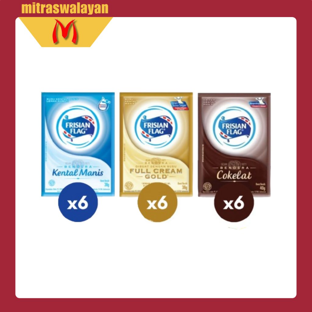 

FRISIAN FLAG Susu Kental Manis 1 Renceng isi 6 Sachet @40 gr