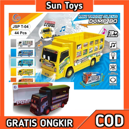 Mainan Viral Truk Oleng Basuri - Minatur Truk Oleng Ada Musik & Lampunya