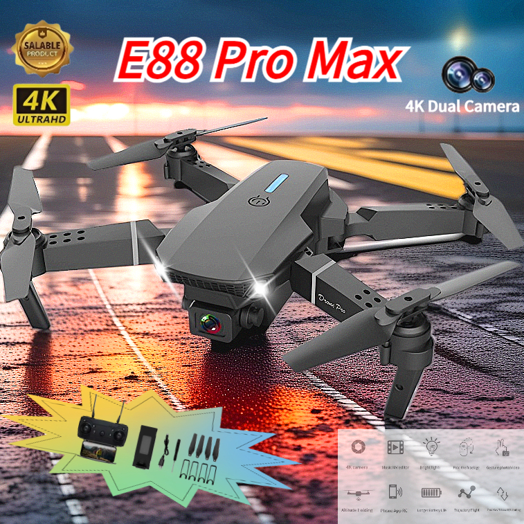 ❤️Ready E88 PROMAX❤️Drone E88 Pro 4k HD Cdrone kamera jarak jauh  drone murah drone bekas drone