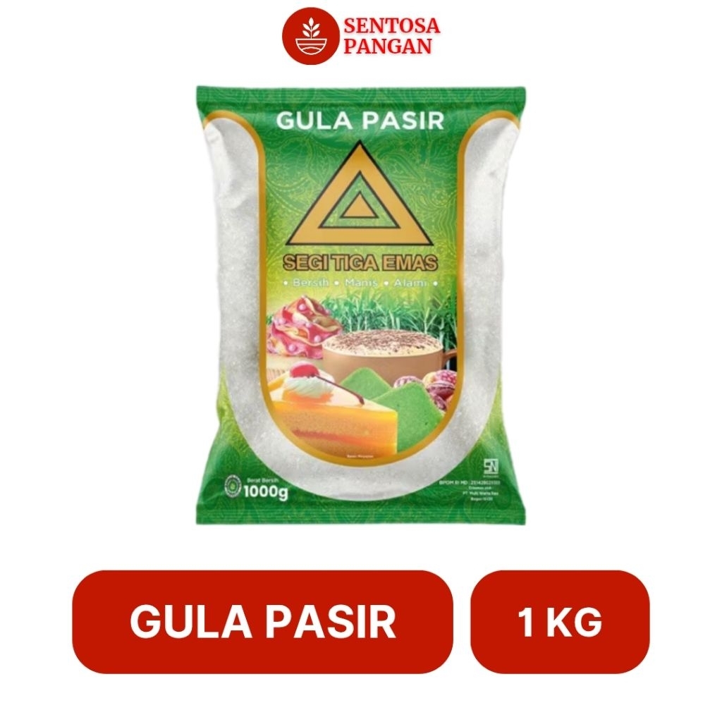 

Gula Pasir Putih Segitiga Emas 1 Kg - Putih, Bersih, Manis