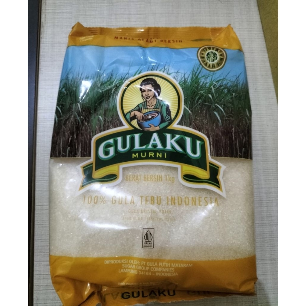 

Gulaku gula pasir tebu kuning 1kg