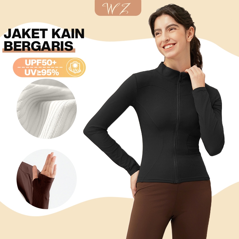 WishZing | Atasan Wanita Wanita Basic Long Sleeve Anti UV  Pakaian Lengan Panjang Jaket