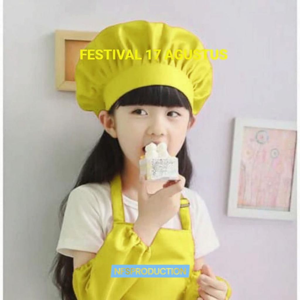 Topi Koki Chef Anak /topi anak topi chef anak murah meriah