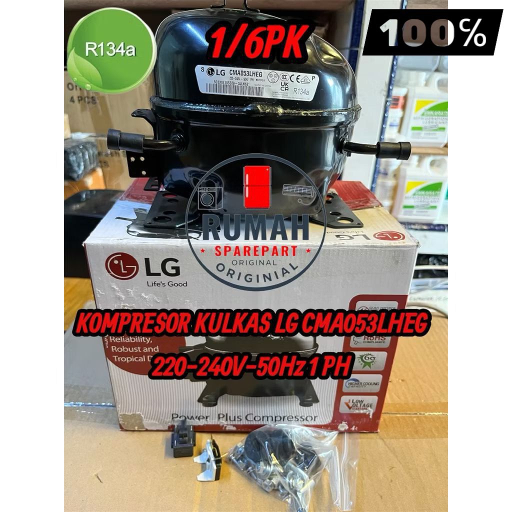 KOMPRESOR KULKAS LG CMA053LHEG 220-240V-50Hz 1 PH 1/6 R134a