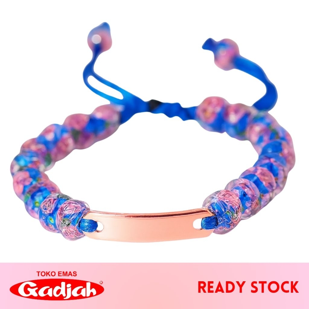 Gelang Emas Kristal Dewasa - Bisa Custom Nama - Toko Emas Gadjah