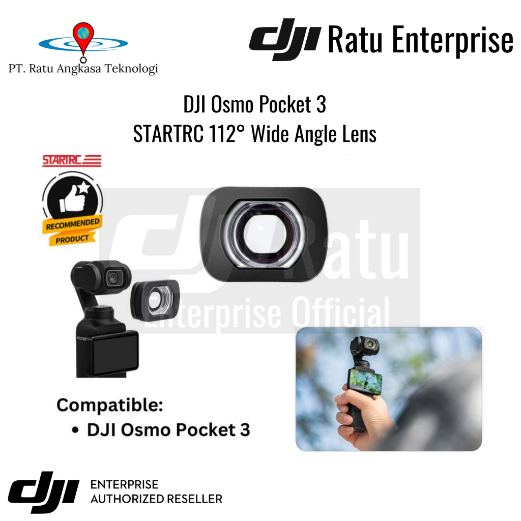 Wide Angle Lens DJI Osmo Pocket 3 Magnetic Filter Lens Lensa Lebar