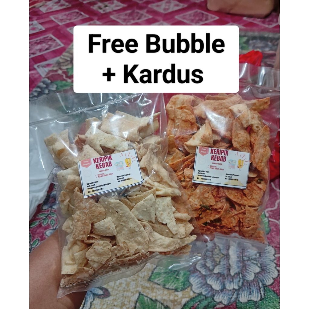 

Termurah || Keripik Kebab Original dan Pedas Jeruk