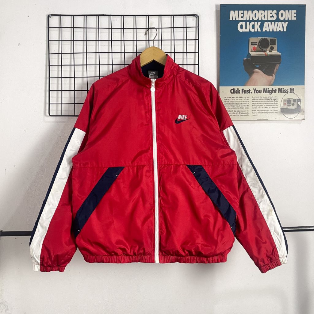 JAKET NIKW COLORBLOCK SECOND ORIGINAL, TRACKTOP NIKE, WINDBREAKER NIKE