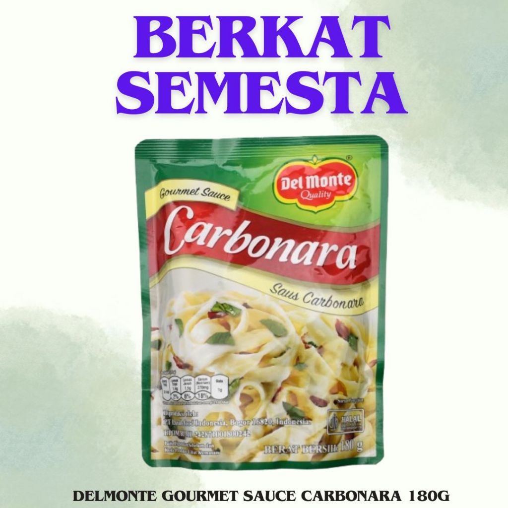 

DELMONTE GOURMET SAUCE CARBONARA 180g