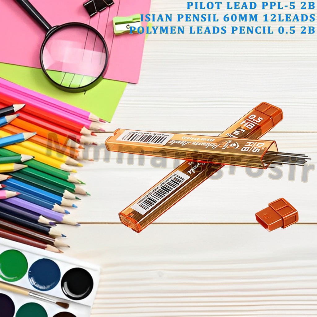 

Pilot / Isian Pensil Polymen leads / Isian Pensil 2B 0.5mm / Isi 12 Batang Leads