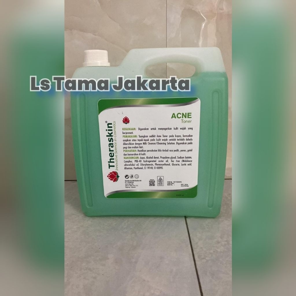 THERASKIN TONER ACNE 5 LITER BPOM UNTUK KULIT BERJERAWAT BERMINYAK