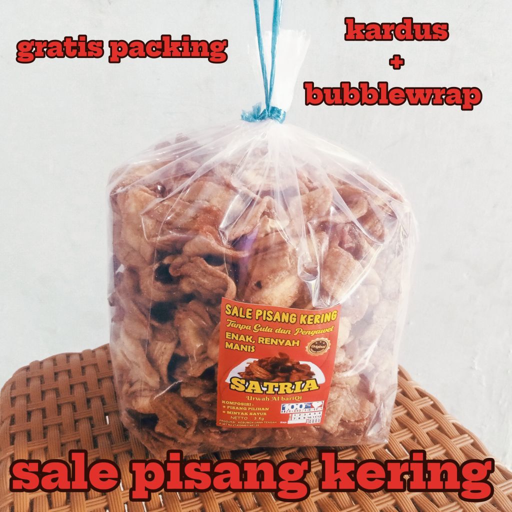 

kripik sale pisang kering 1kg manis alami tanpa pemanis buatan