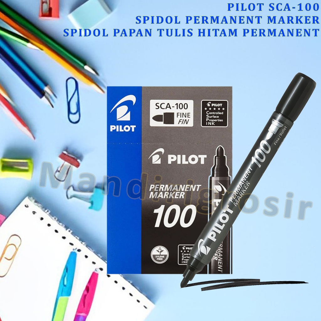 

Spidol Permanent Marker * Pilot * Spidol Papan Tulis Tinta Hitam * SCA-100