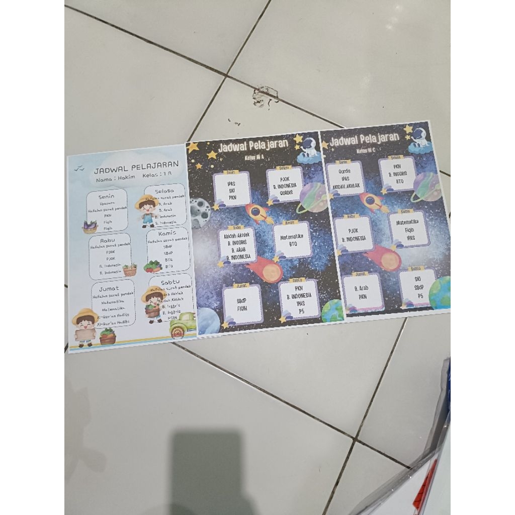 

jadwa lpelajaran dan piket kelas