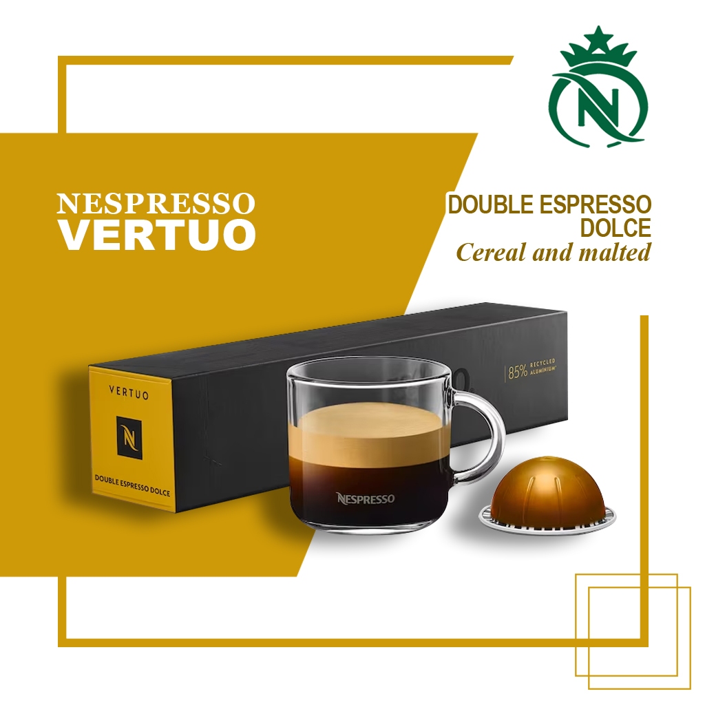 

Capsule Nespresso Vertuo Double Espresso Dolce Pack - Kopi Kapsul Medium Roast Coffee