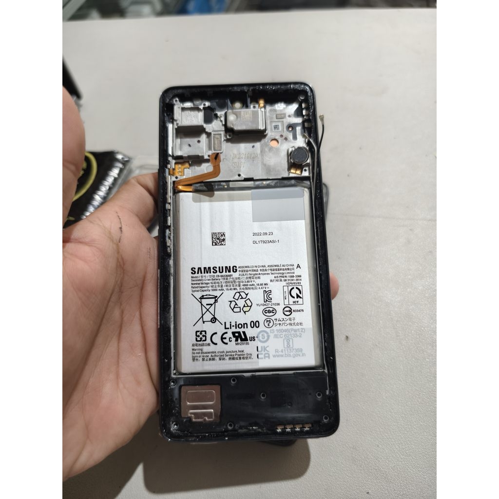 Lcd Samsung A53 original cabutan+frame