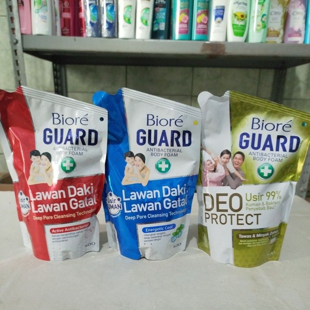 Biore Guard Sabun mandi Cair Lawan Daki & Gatal 400ml Lengkap