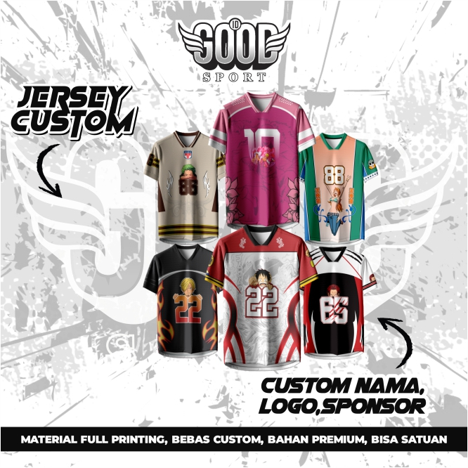 Jersey One Piece / Jersey One Piece / Kaos One Piece / Jersey One Piece / Kaos Jersey One Piece