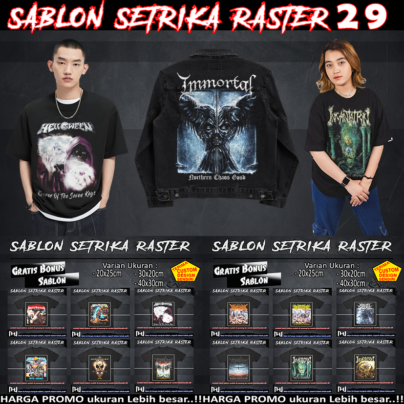 Sablon DTF Raster Band Metal – Sablon Seteika satuan Band Metal Premium Part 29