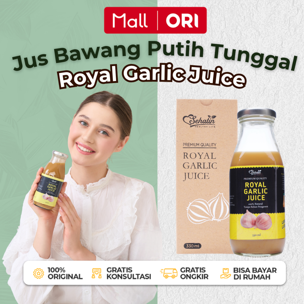 

Royal Garlic Juice Jus Bawang Putih Herbal + Jahe Merah + Lemon + Cuka Apel + Madu Hutan