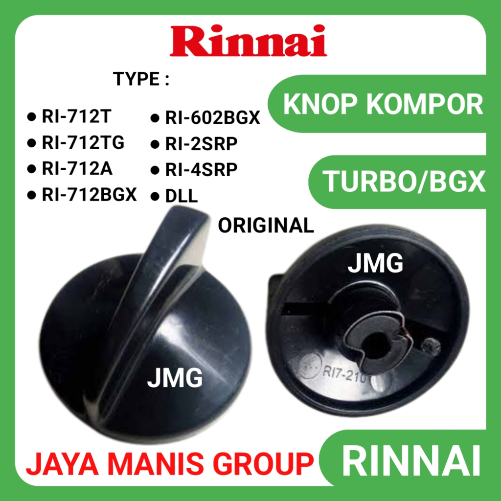 KNOP RINNAI TURBO / KNOP PUTARAN KOMPOR GAS RINNAI TIPE 712T 712BGX 712A RI-2RSP RI-4RSP