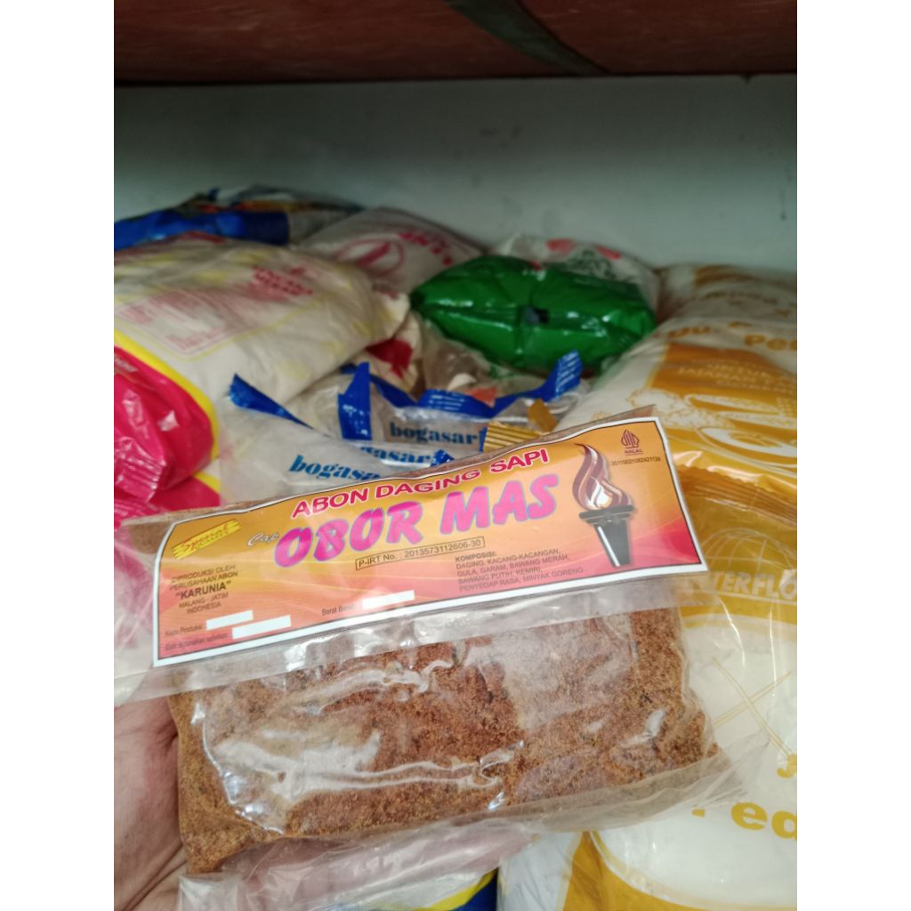 

abon sapi cap obor mas 1/4kg