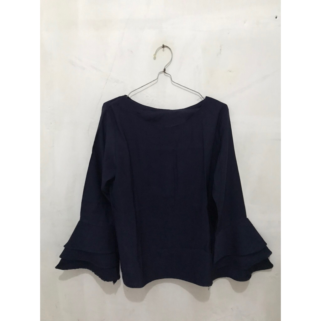 [preloved] blouse navy