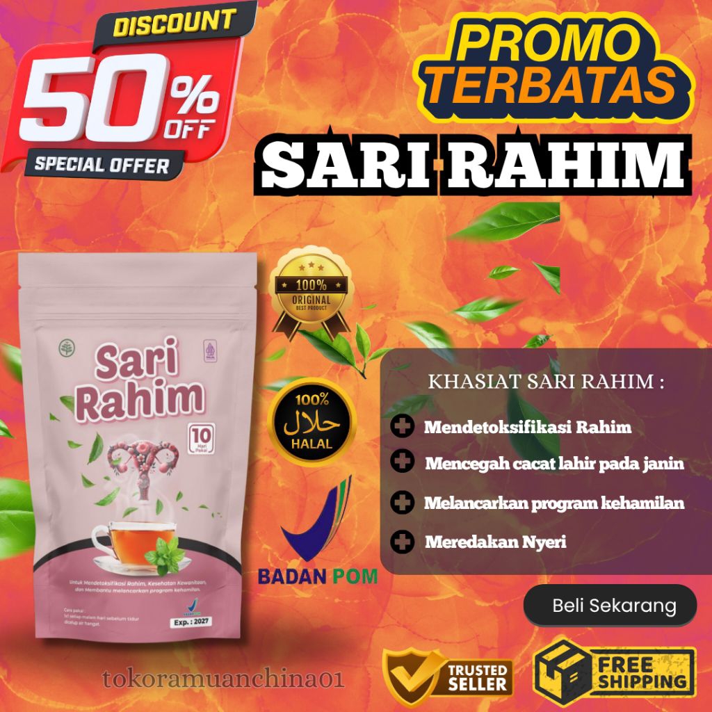 

SARI RAHIM – Teh TCM CHINA untuk Haid Lancar, Rahim Bersih, dan Cepat Hamil aman halal BPOM