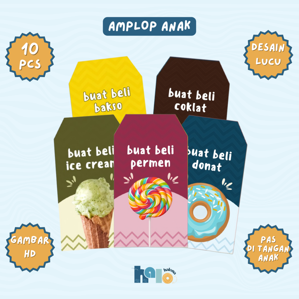 

Halo Halona (10 Pcs) Amplop Uang Anak Angpau Hari Raya Lebaran Ulang Tahun Hadiah Kejutan