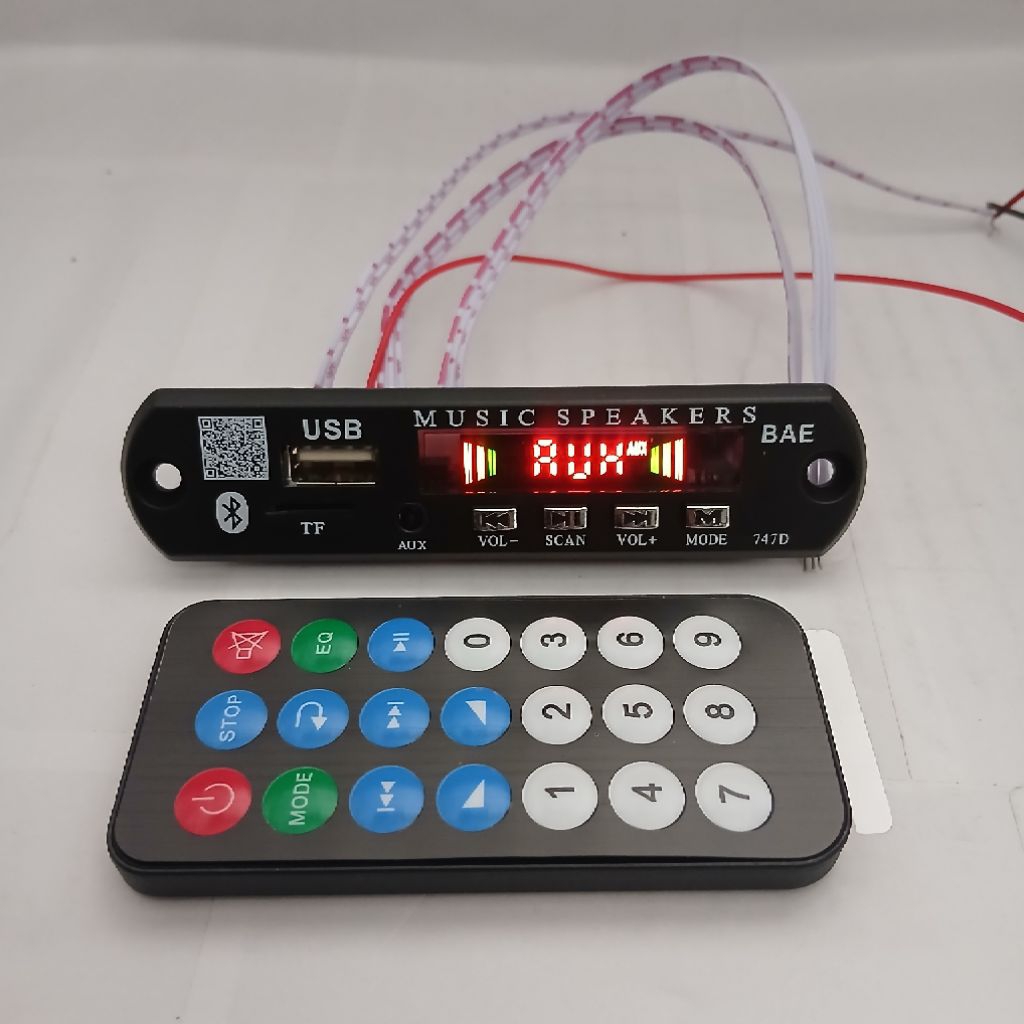 KIT Mp3 bluetooth ic Besar , KIT Modul MP3 BLUETOOTH 12V Layar Merah