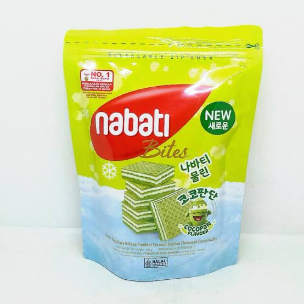 

Nabati wafer bites pouch rasa cocopandan 100 g