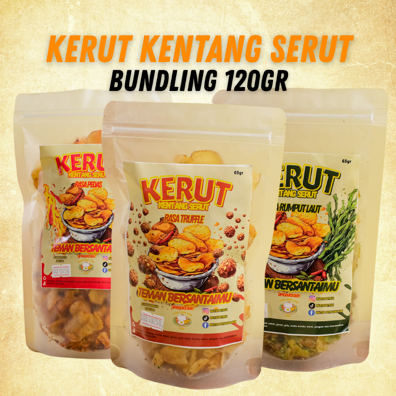 

BUNDLING KERUT KENTANG SERUT ISI 3 VARIAN RASA BEBAS PILIH BY PUTRI SAMI ASIH FOOD @120gram