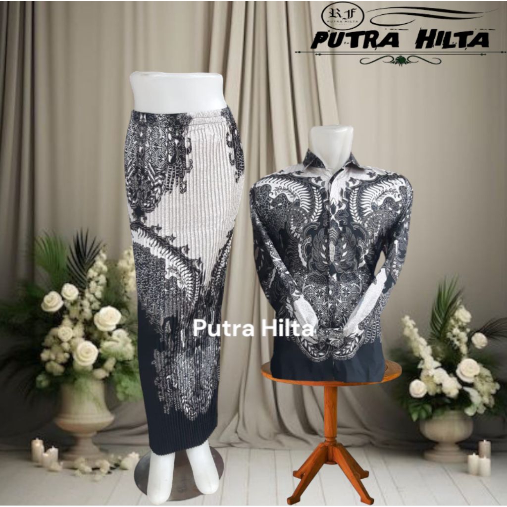 Kemeja Couple Batik Dan Rok Batik Plisket//outfit stylist kemeja batik dan rok batik pasangan