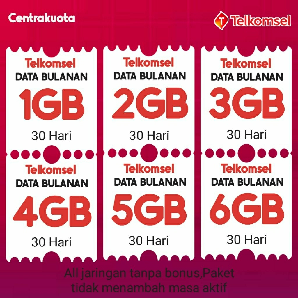 Kuota Data Telkomsel 30 Hari/Paket Data Telkomsel 30 Hari/Kuota Telkomsel