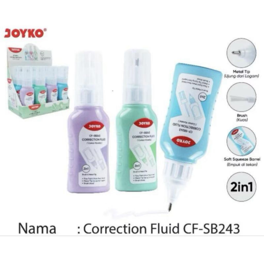 

Tipe X Joyko CF-SB243 Correction Fluid Penghapus Pulpen