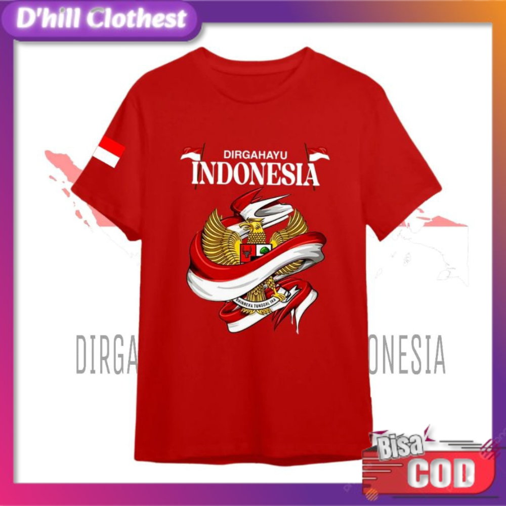Kaos Atasan HUT Republik Indonesia / Kaos Kemerdekaan 17 Agustus Model Terbaru Unisex