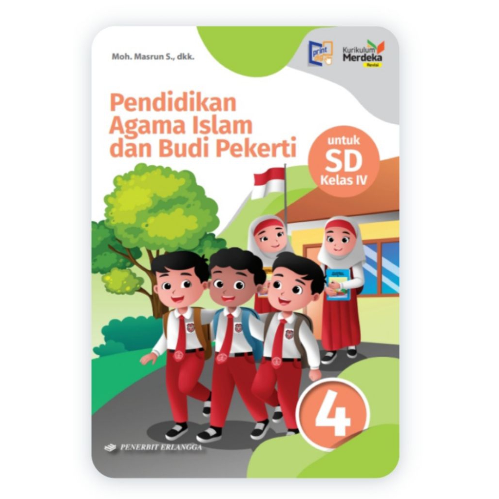 Buku Agama Islam SD Kelas 4 Kurikulum Merdeka Erlangga Revisi