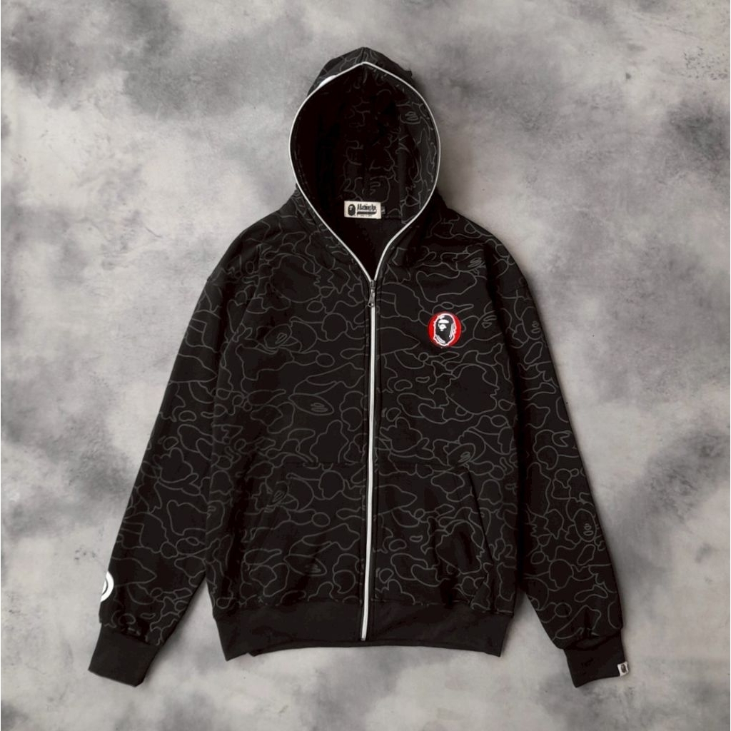 HOODIE ZIPPER BAPE BLACK ANNIV