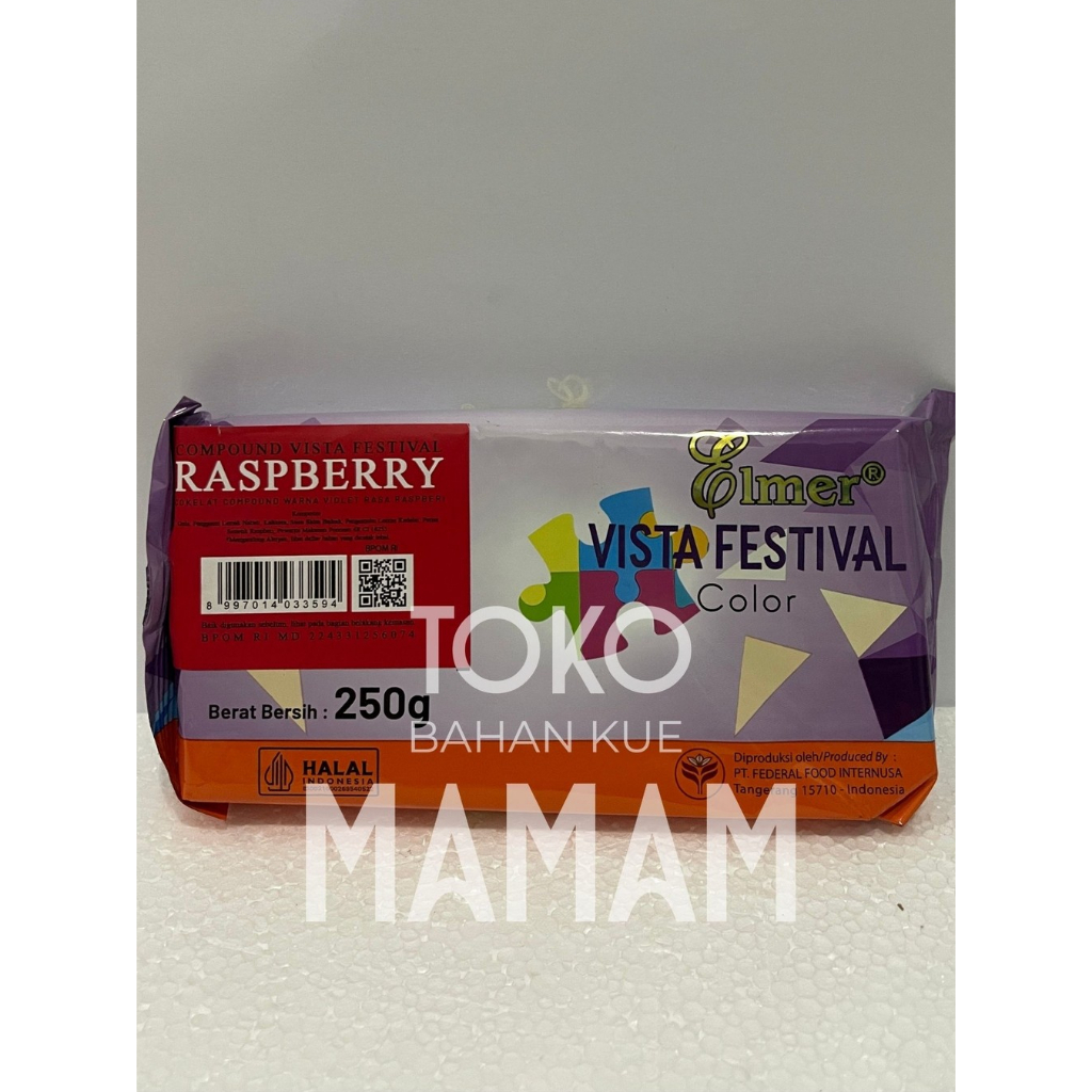 

Elmer Raspberry Colored Flavored Coklat Compound Merah 250gr – Coklat Compound Rasa Raspberry Untuk Kue