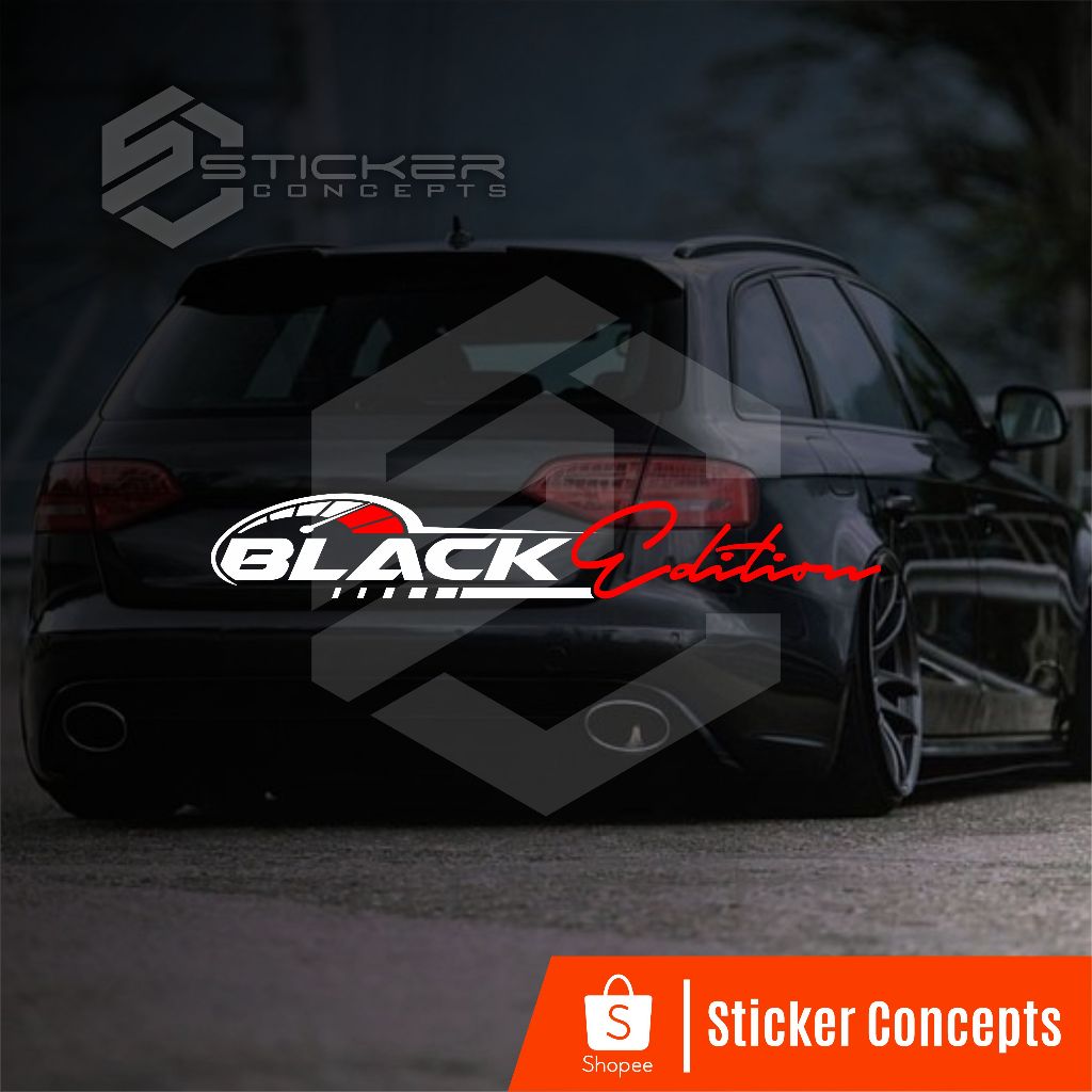 Stiker Cutting Kaca Mobil BlackSweet reflektif menyala Tahan Air