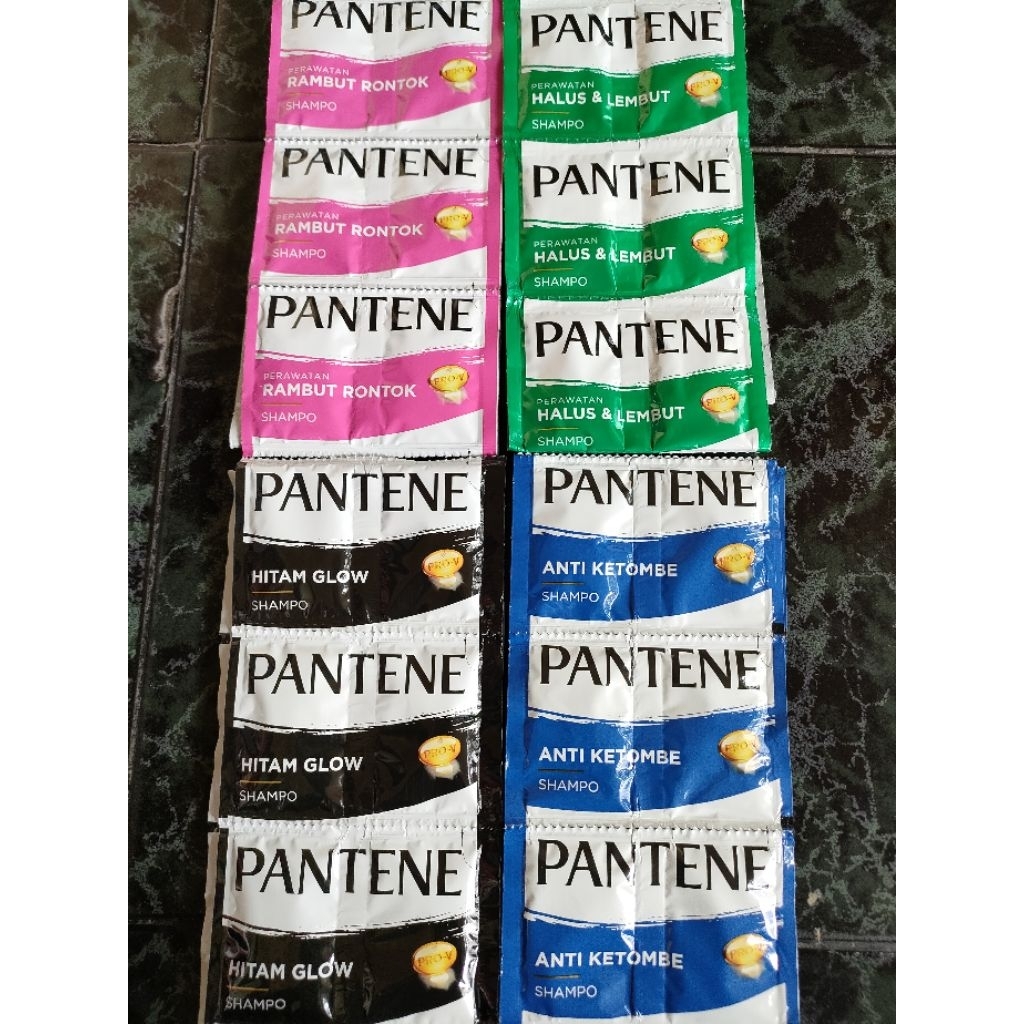 *Amidya Mart* shampo sachet pantene 1 renceng 12 pasang, anti ketombe, rambut rontok, halus n lembut