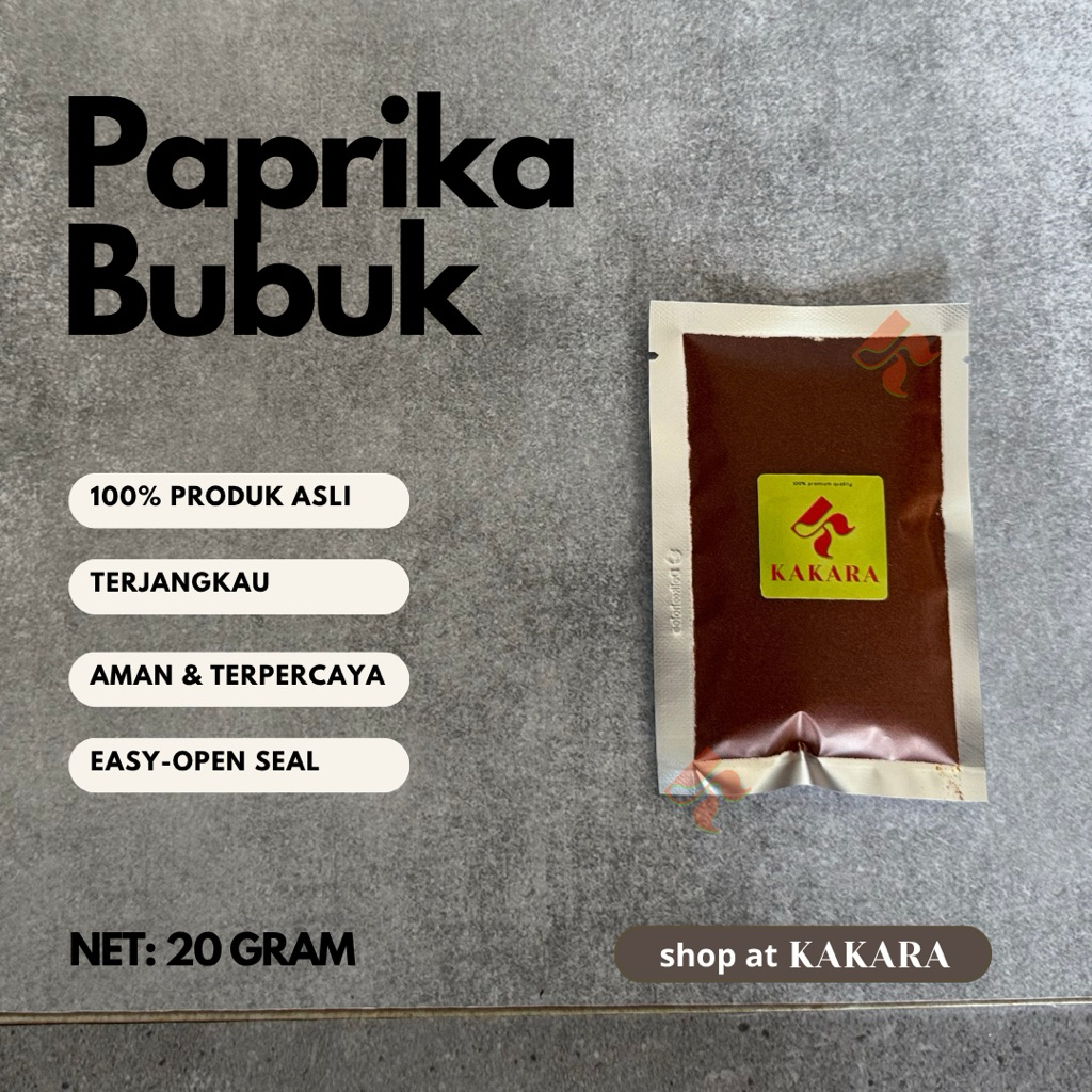 

KAKARA 20 gram - Paprika Bubuk / Ground Paprika bumbu dapur kemasan sachet