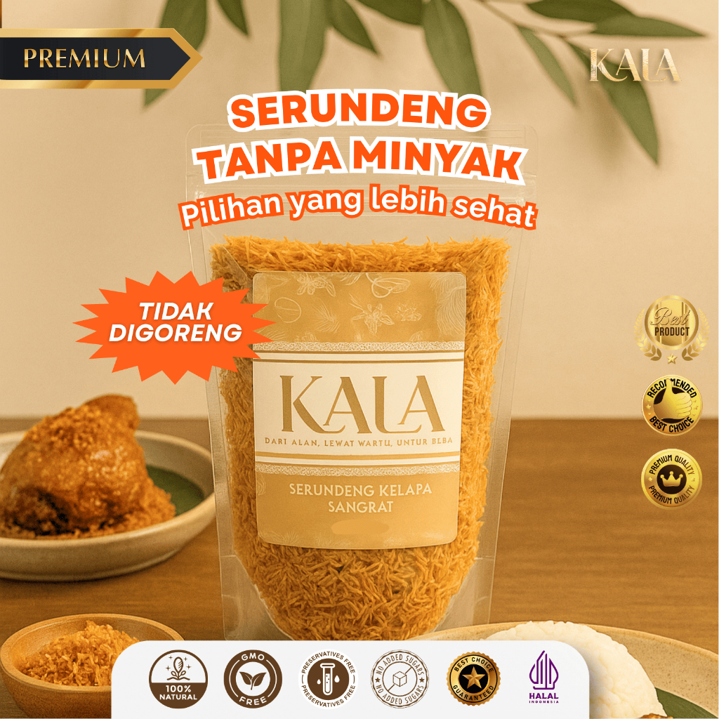 

KALA Serundeng Kelapa Sehat Tanpa Minyak Rendah Kalori Serundeng Sehat Serundeng Sangrai MPASI