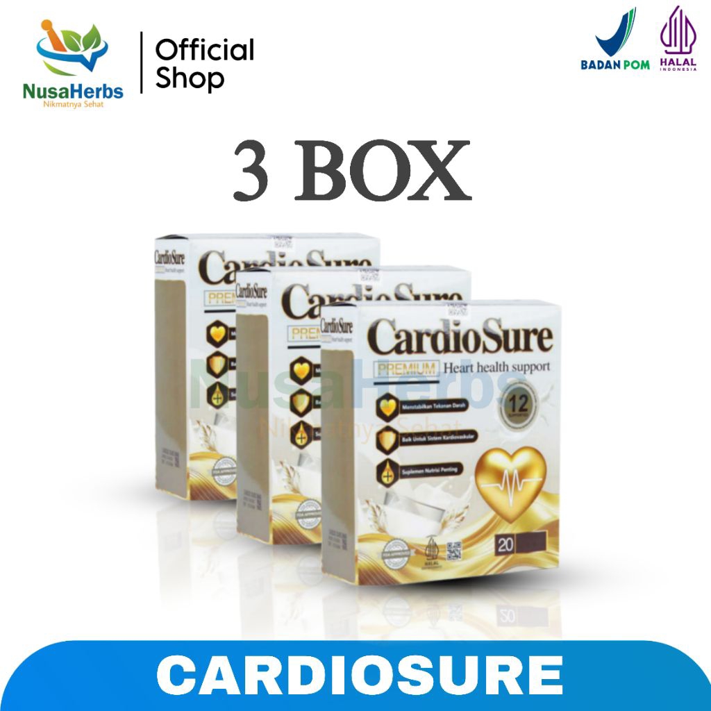 

Cardiosure Asli Original Milk 3 Box Susu Kesehatan Jantung
