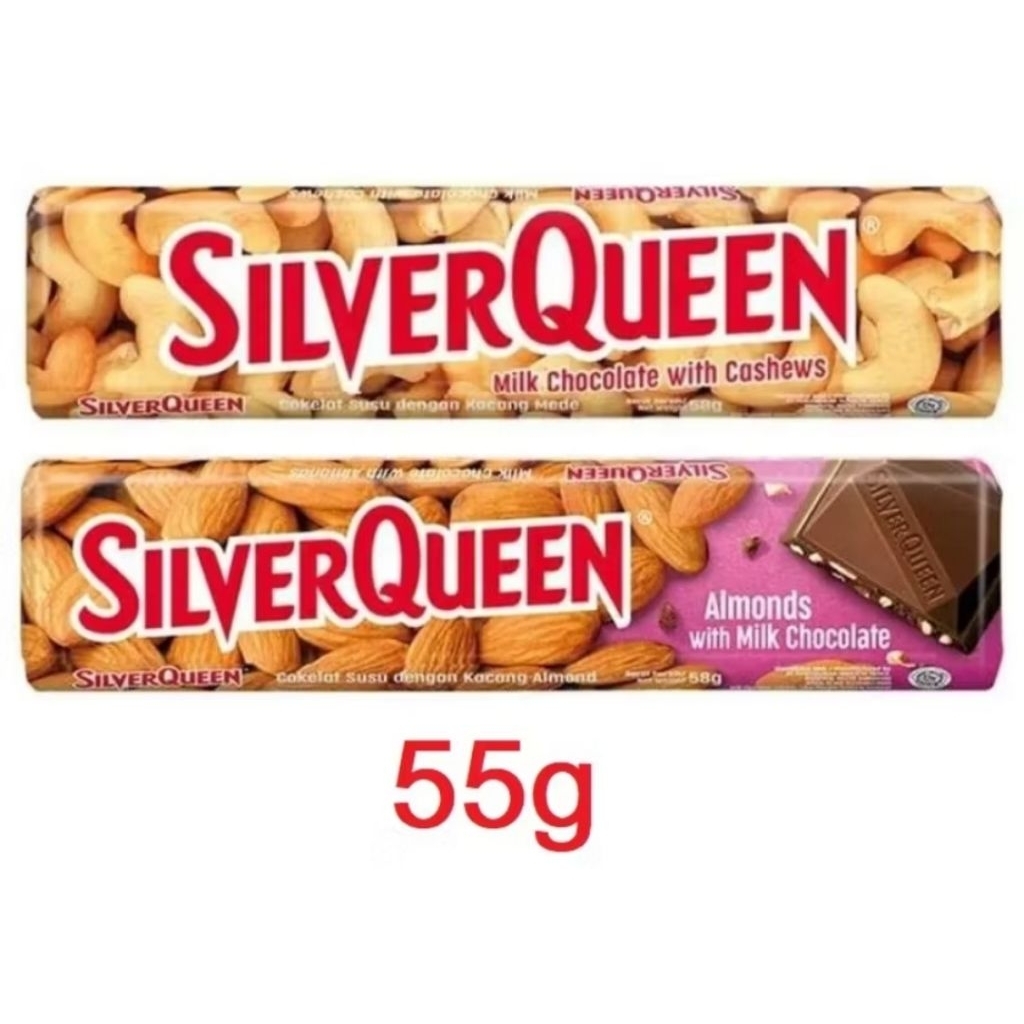 

SilverQueen Cokelat Rasa Cahhew dan Almond/Cokelat Valentine 55gr